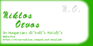 miklos otvos business card